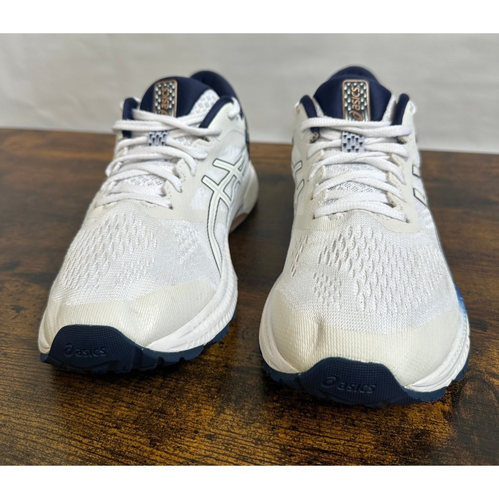 Asics Gel Kayano 26 Womens 9 Running Shoes White Navy Blue Sneaker *No Insoles* - Picture 5 of 15